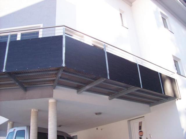 verzinkte Stahlbalkon Konstruktion Geländer mit Exteriorplatten/Niroseile und Nirohandlauf